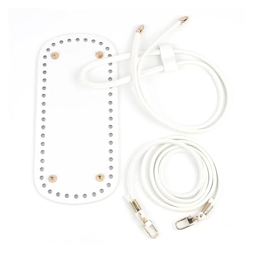 WENH Handgemachtes Rucksack-Taschenset Ledertaschenböden mit Hardware-Paketzubehör DIY Nähen Handtaschen-Schultergurte(3pcs White) von WENH