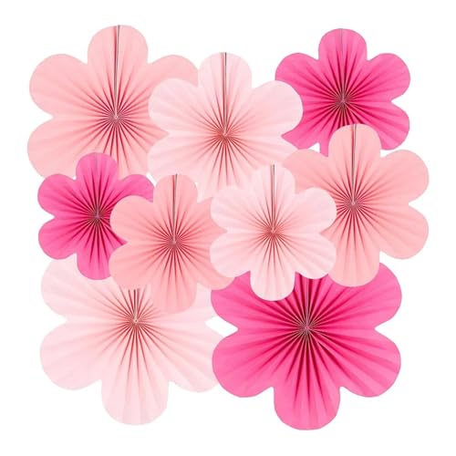 WENH Rosa Papierfächer-Blumenset, Partydekorationen, Papierfächer, Blumenpompons und Girlanden for Hochzeiten, Geburtstage WENH Rosa Papierfächer-Blumenset, Partydekorationen, Papierfächer, Blumenpompons und Girlanden for Hochzeiten, Geburtstage von WENH