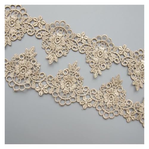 WENH Spitzenbesatz aus goldlöslichem Polyester mit Blumenmuster, bestickter Stoff, Applikationsband, for Kleider, Kleidung, Nähen, Basteln, Zubehör, 5 cm, 3 Meter WENH Spitzenbesatz aus goldlöslichem Polyester mit Blumenmuster, bestickter Stoff, Applikationsband, for Kleider, Kleidung, Nähen, Basteln, Zubehör, 5 cm, 3 Meter von WENH
