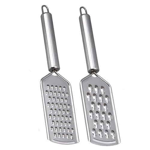 WENJION Reibe Set Edelstahl 2-teilig Käsereibe Grob Und Mittel Zitronenreibe Gemüse Reibe Mit Rundgriff Für Käse Rettich Zitrone Küche Restaurant Spülmaschinengeeignet Silber WENJION Reibe Set Edelstahl 2-teilig Käsereibe Grob Und Mittel Zitronenreibe Gemüse Reibe Mit Rundgriff Für Käse Rettich Zitrone Küche Restaurant Spülmaschinengeeignet Silber von WENJION