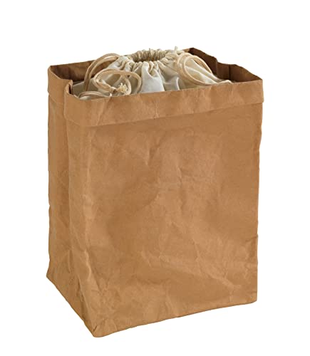 WENKO Aufbewahrungstüte Papier groß - Papiertüte zur Aufbewahrung mit Baumwoll-Deckel, Papier, 25 x 38 x 20 cm, Braun WENKO Aufbewahrungstüte Papier groß - Papiertüte zur Aufbewahrung mit Baumwoll-Deckel, Papier, 25 x 38 x 20 cm, Braun von WENKO