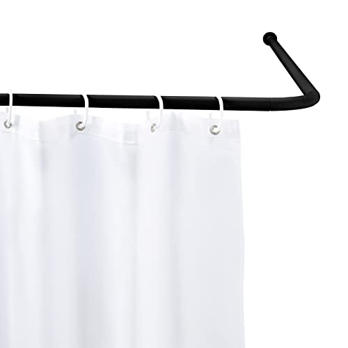 WENKO Winkelduschstange für Badewannen & Duschtassen, 3 Verschiedene Kombinationsmöglichkeiten, Zum Bohren, Rostfreies Aluminium, Schwarz WENKO Winkelduschstange für Badewannen & Duschtassen, 3 Verschiedene Kombinationsmöglichkeiten, Zum Bohren, Rostfreies Aluminium, Schwarz von WENKO