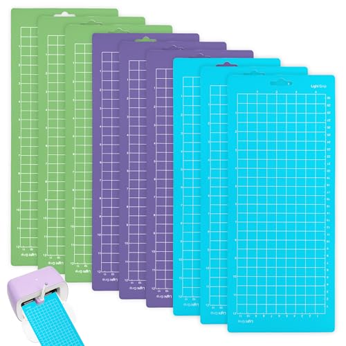 WENLISELL Selbstklebende Schneidematte für Cricut, 11,4 x 30,5 cm, Ersatz-Schneidematten für Cricut-Maker, rutschfeste Bastelmatte, Standard-Griff, leichter Griff, starker Griff, 9 Stück WENLISELL Selbstklebende Schneidematte für Cricut, 11,4 x 30,5 cm, Ersatz-Schneidematten für Cricut-Maker, rutschfeste Bastelmatte, Standard-Griff, leichter Griff, starker Griff, 9 Stück von WENLISELL