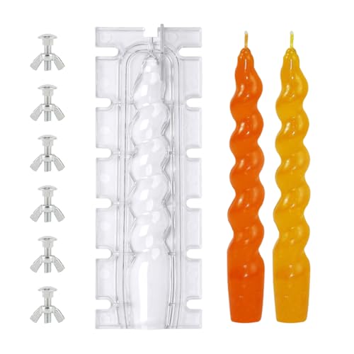 Spiral-Kerzenform für Kerzenherstellung, Aromatherapie, Stumpenkerze, Spitzkerzenform-Set, Kunststoff-Kerzenguss, Herstellung für Kerzenform, Basteln, Heimdekoration (01) von WENMAQIN
