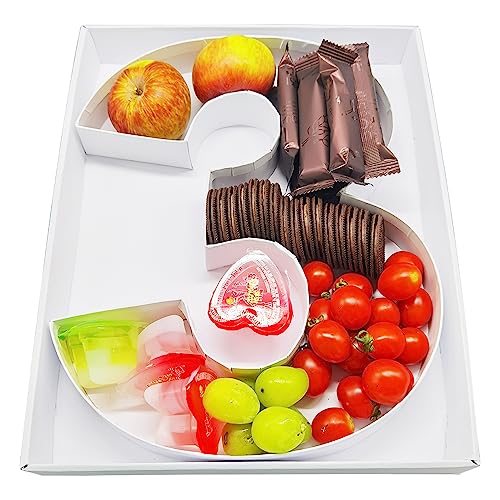 WENPACK 30,5 cm befüllbare Pappschachtel in Zahlenform, transparenter Deckel, für Süßigkeiten, Charcuterie, Weideverpackung, 3 Stück von WENPACK