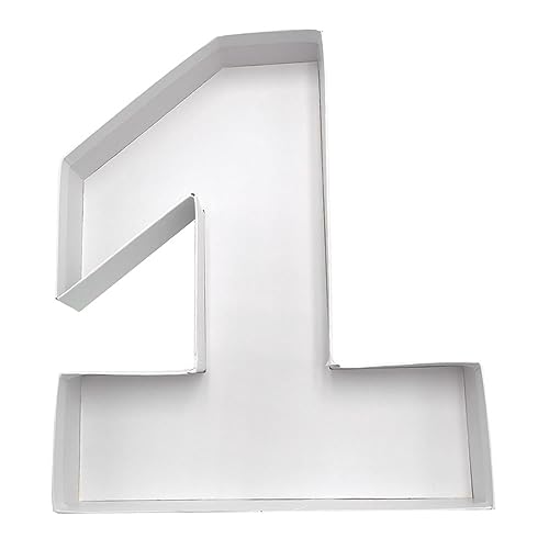 WENPACK Pappmaché-Zahlen, befüllbar, Pappe, Geburtstag, dekoratives Tablett, Süßigkeiten, Erdbeer-Leckereien, 23 cm (1) von WENPACK