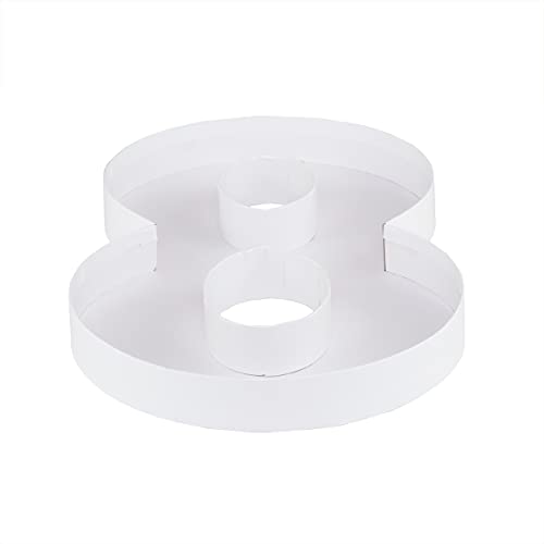 WENPACK Papptablett mit Zahlenausschnitt, befüllbar, Pappmaché, Charcuterie-Brett, süßes Geburtstags-Lebensmitteltablett für Leckereien, 30,5 cm (Weiß, 8 Formen) von WENPACK
