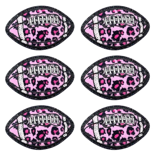 WENSIDUO 6 Stück Rugby-Aufnäher zum Aufbügeln, Glitzer-Aufnäher für Rucksack, Kleidung, Hüte, Kleid, Jeans, DIY-Zubehör, Rosa WENSIDUO 6 Stück Rugby-Aufnäher zum Aufbügeln, Glitzer-Aufnäher für Rucksack, Kleidung, Hüte, Kleid, Jeans, DIY-Zubehör, Rosa von WENSIDUO