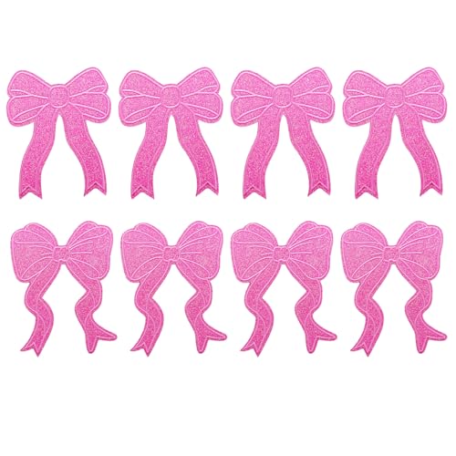 WENSIDUO Glitzer-Aufnäher zum Aufbügeln, bestickt, für Kleidung, Kleid, Hut, Jeans, Schuhe, Taschen, Bastelbedarf, Rosa, 8 Stück WENSIDUO Glitzer-Aufnäher zum Aufbügeln, bestickt, für Kleidung, Kleid, Hut, Jeans, Schuhe, Taschen, Bastelbedarf, Rosa, 8 Stück von WENSIDUO