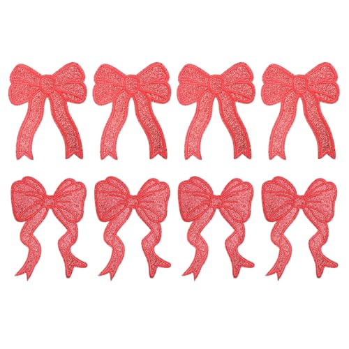 WENSIDUO Glitzer-Aufnäher zum Aufbügeln, bestickt, für Kleidung, Kleid, Hut, Jeans, Schuhe, Taschen, Bastelbedarf, Rot, 8 Stück WENSIDUO Glitzer-Aufnäher zum Aufbügeln, bestickt, für Kleidung, Kleid, Hut, Jeans, Schuhe, Taschen, Bastelbedarf, Rot, 8 Stück von WENSIDUO