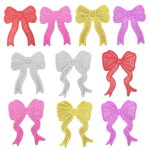 WENSIDUO Glitzer-Aufnäher zum Aufbügeln, bestickt, für Kleidung, Kleid, Hut, Jeans, Schuhe, Taschen, Bastelbedarf, mehrfarbig, 10 Stück WENSIDUO Glitzer-Aufnäher zum Aufbügeln, bestickt, für Kleidung, Kleid, Hut, Jeans, Schuhe, Taschen, Bastelbedarf, mehrfarbig, 10 Stück von WENSIDUO