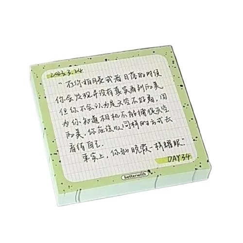 Haftnotizen 100 Blöcke/Packung Papier Transparent Zoll Haftnotizblöcke Schule Schreibwaren Haftnotizblöcke(Green) von WENYOG