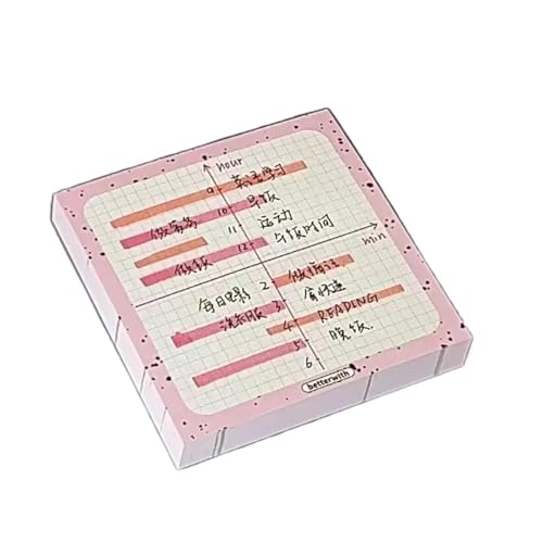Haftnotizen 100 Blöcke/Packung Papier Transparent Zoll Haftnotizblöcke Schule Schreibwaren Haftnotizblöcke(Red) von WENYOG