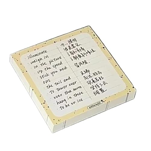 Haftnotizen 100 Blöcke/Packung Papier Transparent Zoll Haftnotizblöcke Schule Schreibwaren Haftnotizblöcke(Yellow) von WENYOG