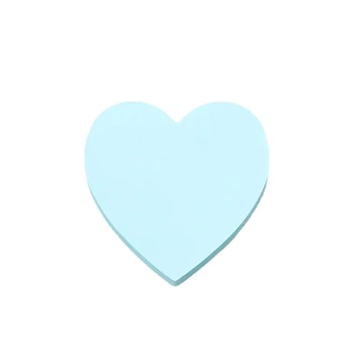 Haftnotizen 100 blätter Memo Pad Einfarbig Herz Geformt Notizblock Schreiben Pads Hinweis Pad(Blue) von WENYOG