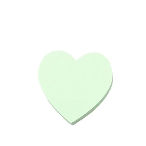 Haftnotizen 100 blätter Memo Pad Einfarbig Herz Geformt Notizblock Schreiben Pads Hinweis Pad(Green) von WENYOG