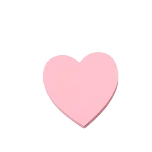 Haftnotizen 100 blätter Memo Pad Einfarbig Herz Geformt Notizblock Schreiben Pads Hinweis Pad(Pink) von WENYOG