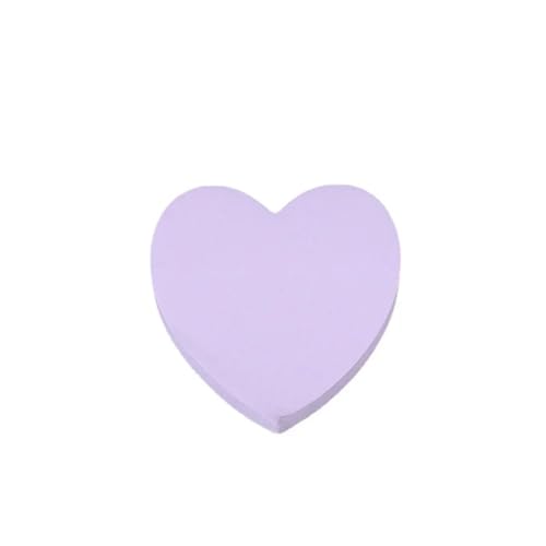 Haftnotizen 100 blätter Memo Pad Einfarbig Herz Geformt Notizblock Schreiben Pads Hinweis Pad(Purple) von WENYOG