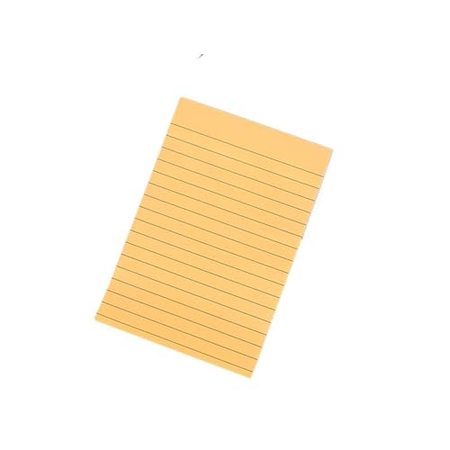 Haftnotizen 1pc 50 Blätter Gefüttert Haftnotizen Post Selbst Haftnotizen Pad Helle Post Stickies Bunte(Orange) von WENYOG
