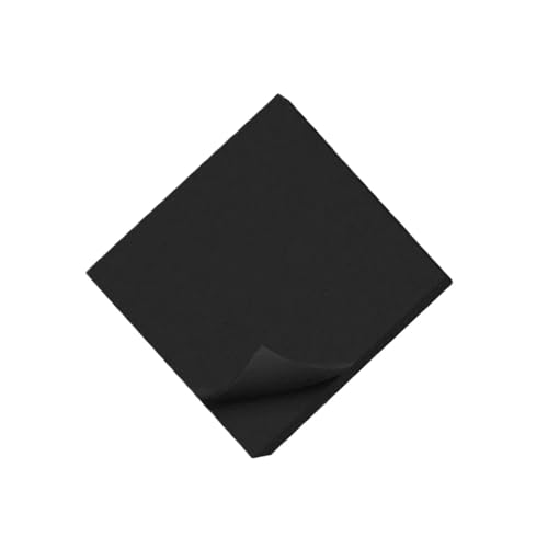 Haftnotizen 50 blätter Schwarz Notizen Pads Einfarbig Notizblock Posits Klebstoff Memo Pads(Black 1) von WENYOG
