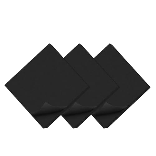Haftnotizen 50 blätter Schwarz Notizen Pads Einfarbig Notizblock Posits Klebstoff Memo Pads(Black 3) von WENYOG