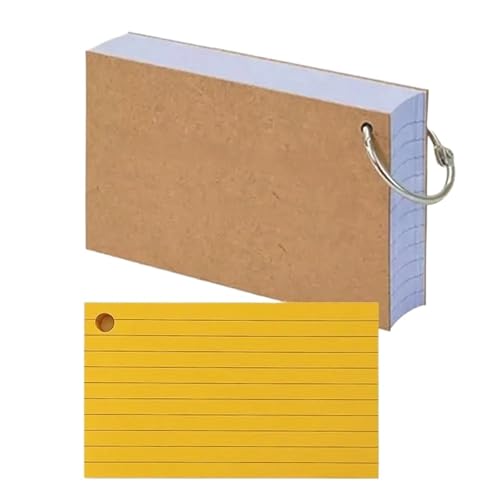 Haftnotizen 50Pcs Binder Notizblock Tragbare Wort Buch Karte Lose-blatt Buch Niedlich Schreiben Memo Buch(Gold) von WENYOG