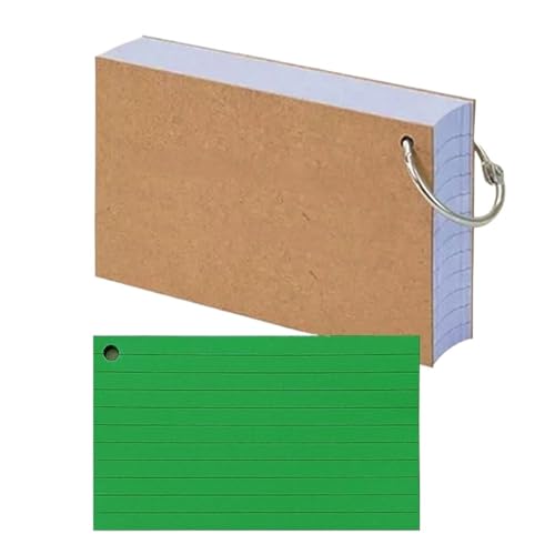 Haftnotizen 50Pcs Binder Notizblock Tragbare Wort Buch Karte Lose-blatt Buch Niedlich Schreiben Memo Buch(Green) von WENYOG