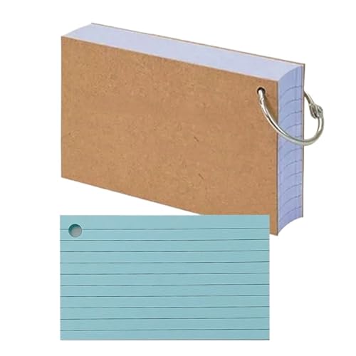 Haftnotizen 50Pcs Binder Notizblock Tragbare Wort Buch Karte Lose-blatt Buch Niedlich Schreiben Memo Buch(Light Blue) von WENYOG