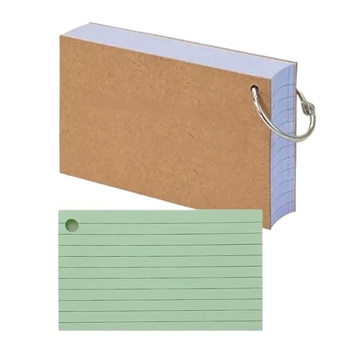 Haftnotizen 50Pcs Binder Notizblock Tragbare Wort Buch Karte Lose-blatt Buch Niedlich Schreiben Memo Buch(Light Green) von WENYOG