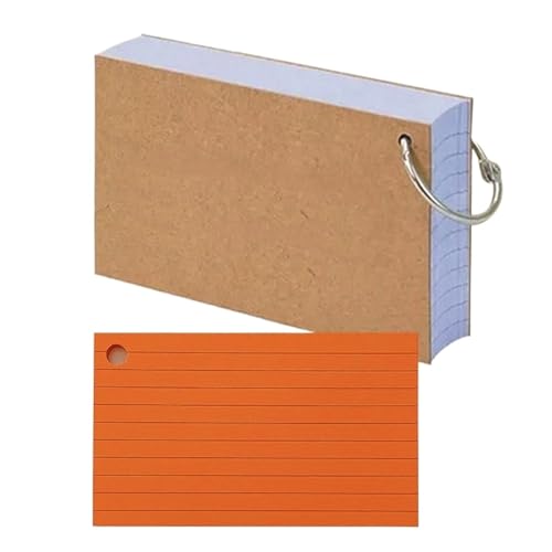 Haftnotizen 50Pcs Binder Notizblock Tragbare Wort Buch Karte Lose-blatt Buch Niedlich Schreiben Memo Buch(Orange) von WENYOG