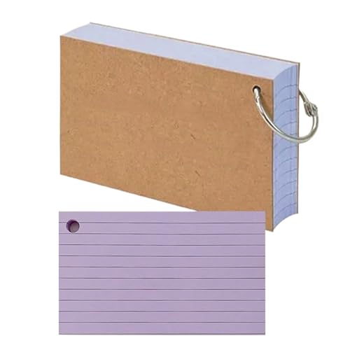 Haftnotizen 50Pcs Binder Notizblock Tragbare Wort Buch Karte Lose-blatt Buch Niedlich Schreiben Memo Buch(Purple) von WENYOG