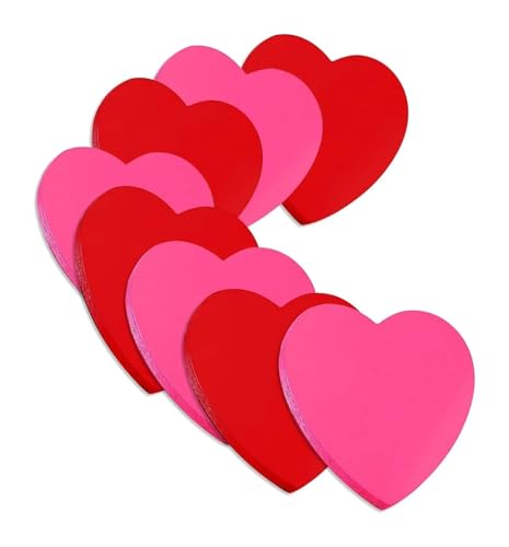 Haftnotizen 8 Stück große rote Haftnotizen mit Liebesmotiv, süßes Valentinstag-Memo-Nachrichtenpapier(8 books of love) von WENYOG