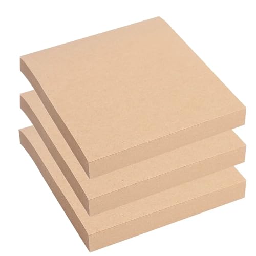 Haftnotizen 80 blätter/PC Kraft Papier Memo Pad Sticky Notes Lesezeichen Schreiben Pads(Khaki A-3PCS) von WENYOG