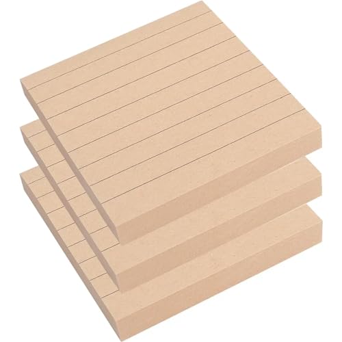 Haftnotizen 80 blätter/PC Kraft Papier Memo Pad Sticky Notes Lesezeichen Schreiben Pads(Khaki B-3PCS) von WENYOG