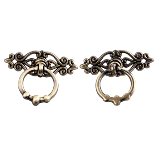 WENYOG Schubladenknopf 12 Stück Schubladenringknöpfe, Schrankgriffe, Schrankgriffe, Möbelbeschläge, antike Bronze, rotes Messing, Einzelloch, 34 mm Legierung für Schränke, Schubladen, Möbel(Green) WENYOG Schubladenknopf 12 Stück Schubladenringknöpfe, Schrankgriffe, Schrankgriffe, Möbelbeschläge, antike Bronze, rotes Messing, Einzelloch, 34 mm Legierung für Schränke, Schubladen, Möbel(Green) von WENYOG