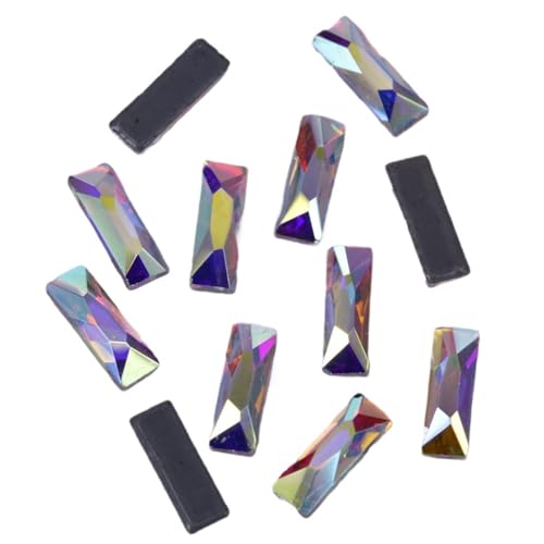 Hotfix-Strasssteine 3x7mm Crystal AB Hotfix-Kristalle mit flacher Rückseite for Aufbügeln(360Pcs) von WEOKDFHA