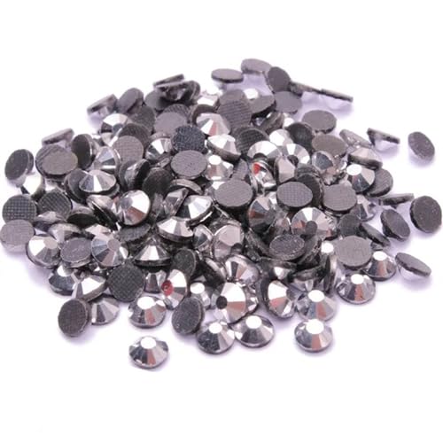Hotfix-Strasssteine Hotfix-Strasskristall mit Kleber auf flachem Kristallglas-Strassstein(Silver,SS16 1440pcs) von WEOKDFHA