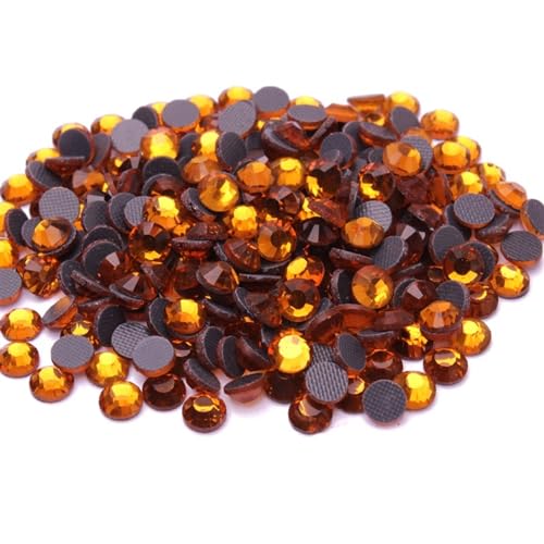 Hotfix-Strasssteine Hotfix-Strasskristall mit Kleber auf flachem Kristallglas-Strassstein(Topaz,SS6 7200pcs) von WEOKDFHA