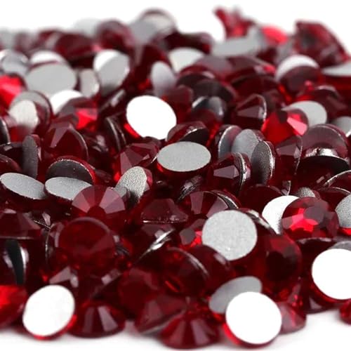 Hotfix-Strasssteine Kristall Nicht Hotfix Strass Super Helle Glas 3D Nail art Dekoration DIY Kleid Kleidung(Siam,Ss8 1440pcs) von WEOKDFHA