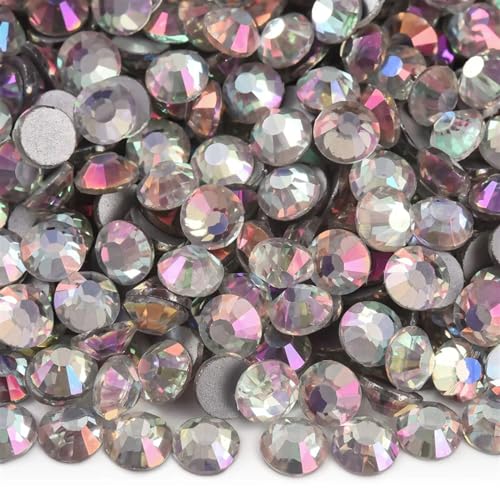 Hotfix-Strasssteine SS3-SS34 Glitzer, nicht Hotfix-Strasssteine, Edelsteine, Glas, flache Rückseite, Diamant for Nagelkunst, Nagel-Charms, Kleid(Bluish White Light,SS20-14400pcs) von WEOKDFHA