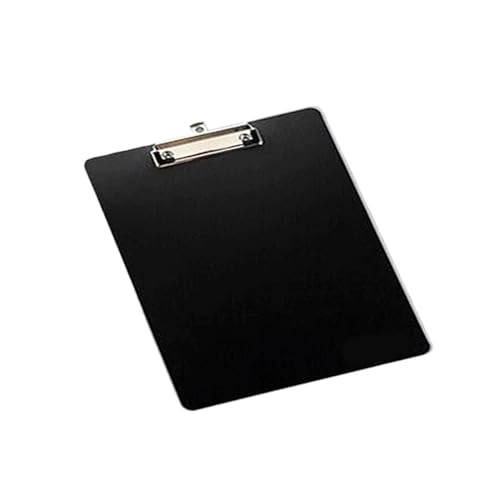 Klemmbrettmappe 1 Stück Ablagen mit niedrigem Profil, Metallclip, Standardgröße A6, mit hängenden Ablagen for Bürobedarf(Black) von WEOKDFHA