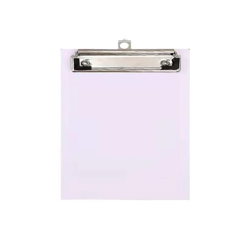 Klemmbrettmappe 1 Stück Ablagen mit niedrigem Profil, Metallclip, Standardgröße A6, mit hängenden Ablagen for Bürobedarf(White) von WEOKDFHA