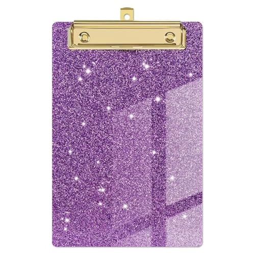 Klemmbrettmappe 15 * 10 cm Clip Bord Lose-blatt Notebook Datei Schreiben Klemmen Papier Halter Zwischenablage Memo Pad Büro Liefert(PURPLE) von WEOKDFHA