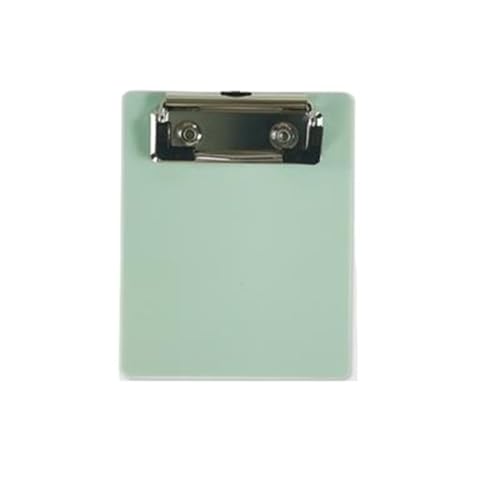 Klemmbrettmappe 3 Stück Mini-Zwischenablage A7-Schreibblock PP-Kunststoff-Klemmbrett A7-Papierbrett mit Clip(Light Green) von WEOKDFHA