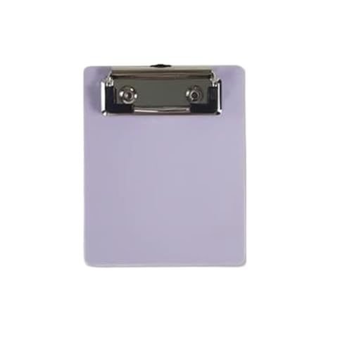 Klemmbrettmappe 3 Stück Mini-Zwischenablage A7-Schreibblock PP-Kunststoff-Klemmbrett A7-Papierbrett mit Clip(Light Purple) von WEOKDFHA