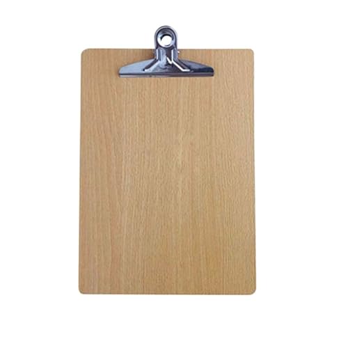 Klemmbrettmappe A4 A5 Holz Klemmbrett Ordner Papier Ticket Rechnungen Dokument Datei Clip Büro Schreibtafel Klemmhalter Briefpapier(A4 (31.5x22.5cm)) von WEOKDFHA