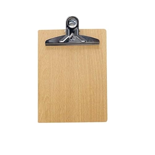 Klemmbrettmappe A4 A5 Holz Klemmbrett Ordner Papier Ticket Rechnungen Dokument Datei Clip Büro Schreibtafel Klemmhalter Briefpapier(A5 (21.5x14.5cm)) von WEOKDFHA