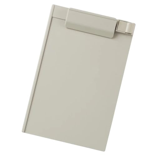 Klemmbrettmappe Kunststoff A5 Klemmbrett Profil Clip Hartfaserplatte Papierhalter Schreibmappen for Klassenzimmer Büro Memo(Grey) von WEOKDFHA