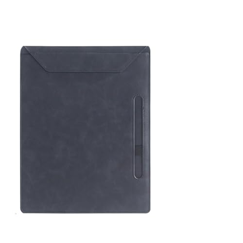 Klemmbrettmappe Leder-A4-Aktenordner mit Stifteinsatz, Schreib-Klemmbrett, Einhand-Schreibdokument-Ablage-Organizer(01-Black) von WEOKDFHA