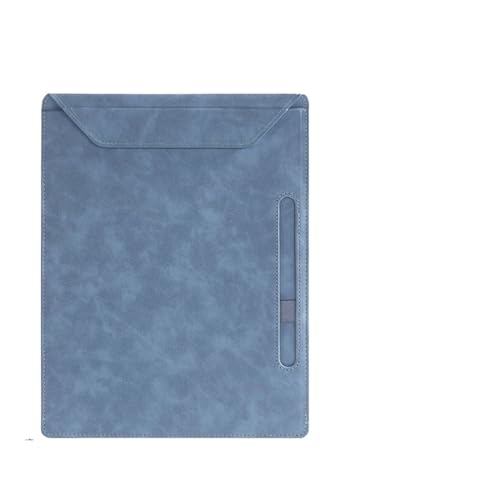Klemmbrettmappe Leder-A4-Aktenordner mit Stifteinsatz, Schreib-Klemmbrett, Einhand-Schreibdokument-Ablage-Organizer(01-Blue) von WEOKDFHA
